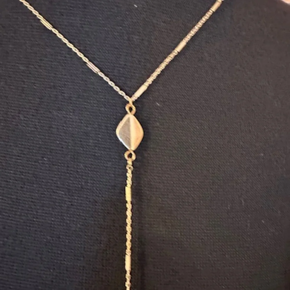 Tiger Teardrop Natural Stone Y Necklace 2027 NWT Boutique - Picture 4 of 10